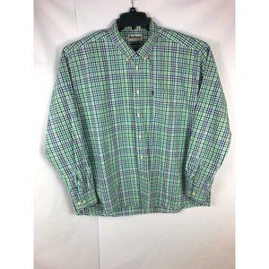 Barbour Tailored Fit Men's 2XL Long Sleeve Button Up Multicolor Cotton Blend A9
